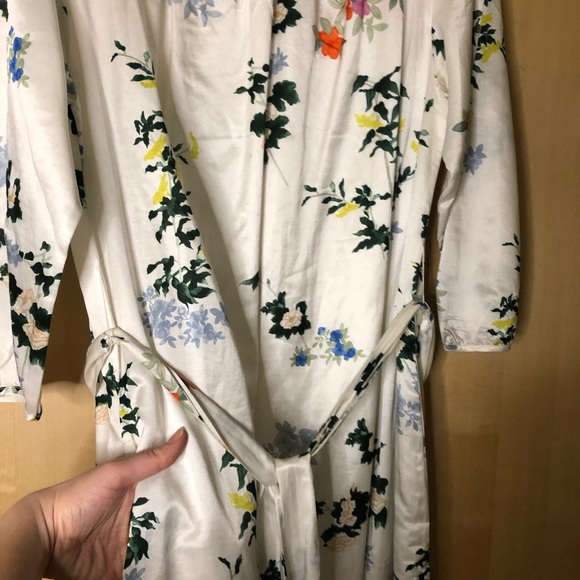 Beautiful silk dress with linen lining. Sz L. - Picture 2 of 4